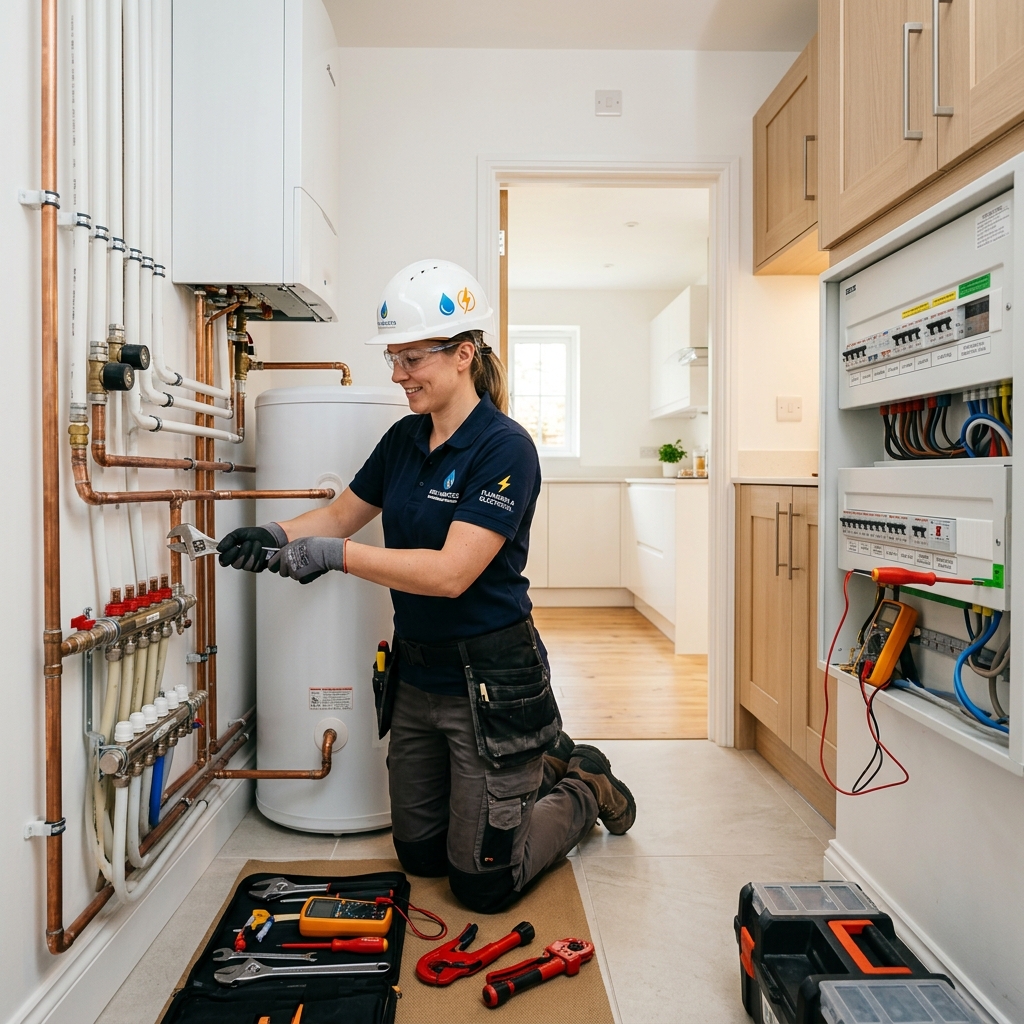 NK Plumbing & Electricals professionals at work